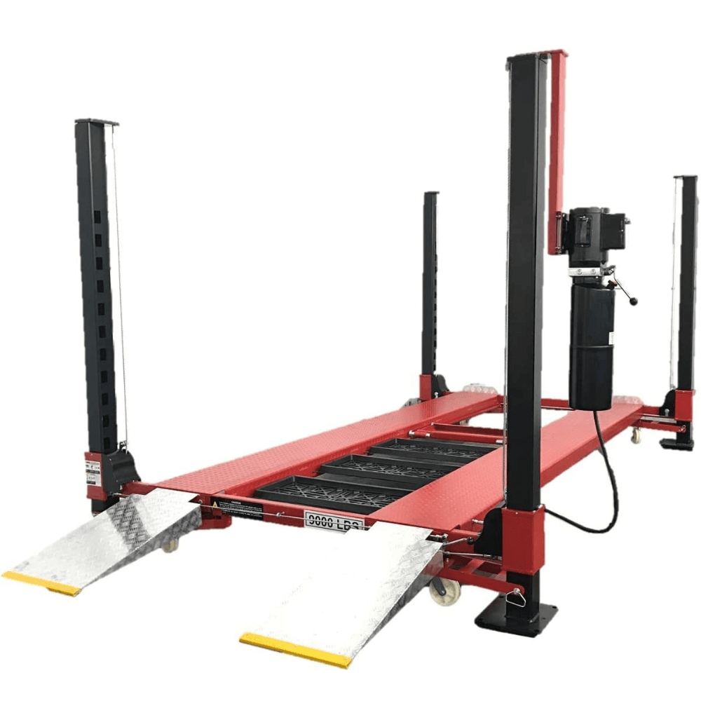 Triumph NOS9000XLT – Extra Long & Extra Tall 9,000 lbs Capacity Portable Four Post Storage Car Lift – 110V - Image 1
