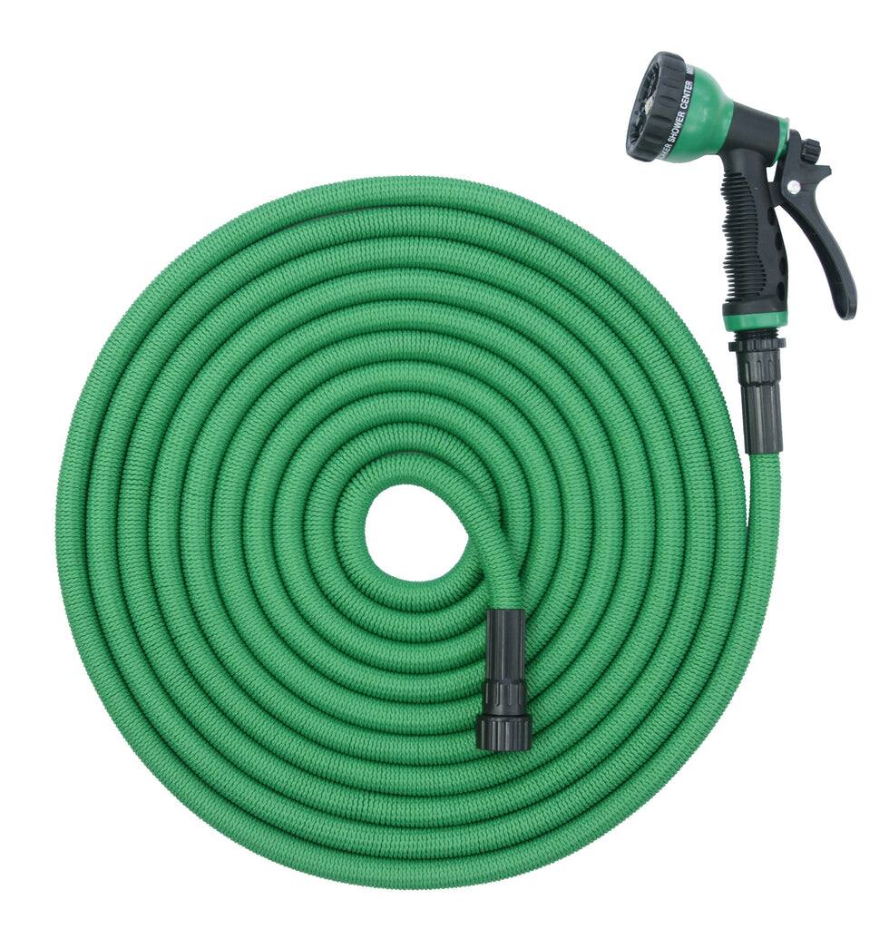 iLIVING Expandable Garden Hose, 75 ft, Green and Black - Image 1