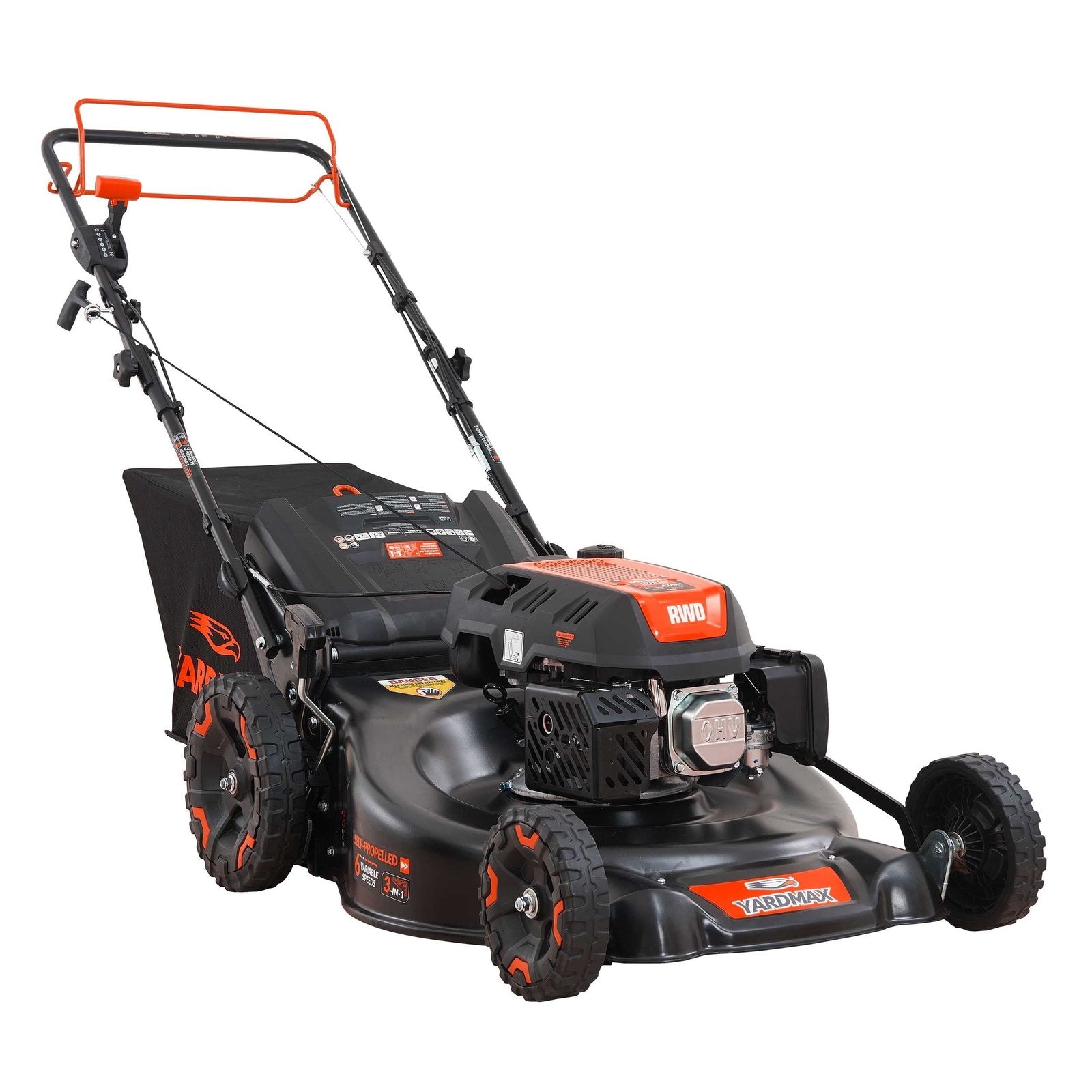 24 in. 201 cc SELECT PACE 6 Speed CVT High Wheel RWD 3-in-1 Gas Walk Behind Self Propelled Lawn Mower W/ Recoil Start - Image 1