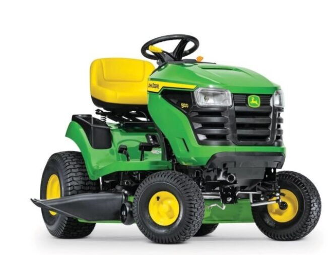 John Deere S100 42″ 17.5 HP Gas Hydrostatic Riding Lawn Tractor - Image 1