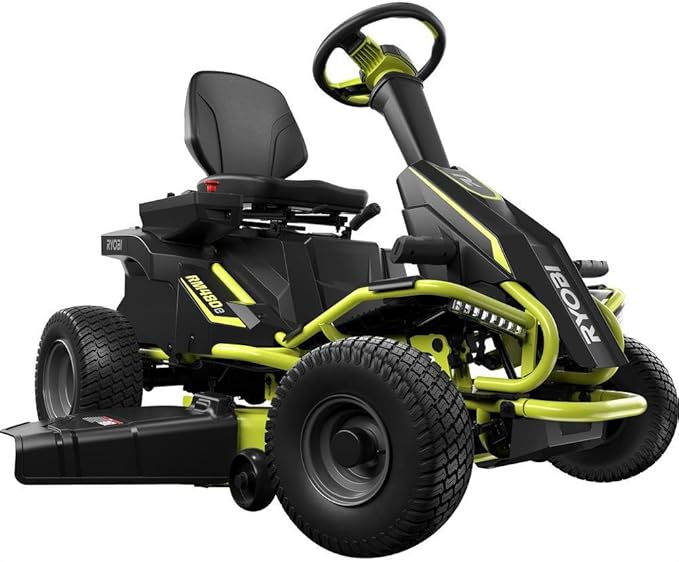 Ryobi 38″ 100Ah Electric Rear-Engine Riding Lawn Mower – Model RY48111 - Image 1